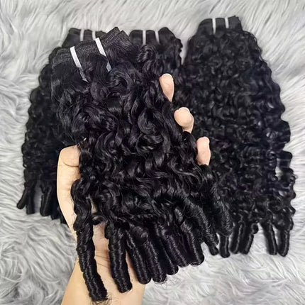 Burmese Curly Human Hair Bundles Human Hair Quality Deep Wave Raw Hair Weave Bundles Double Drawn Vietnamese Hair Extension