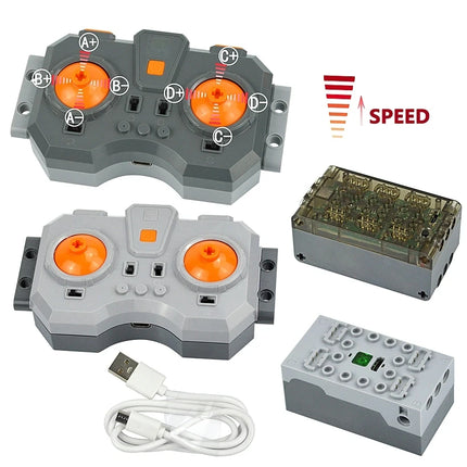Technical Motor Power Programmable 6 Channel APP Lithium Remote Controller Building Block Power Module High Power Battery bricks