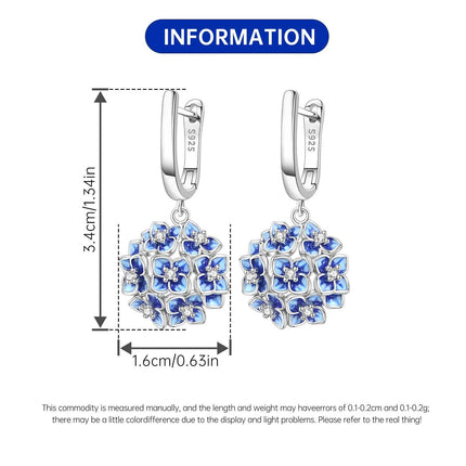 Hot Sale Original 925 Sterling Silver Zircon Pink Paw Print Earrings Heart Flower Leaf Design Women Party Jewelry Gift Ear Loops