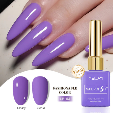 Colored Square Bottle Nail Varnish Gel 60 Colors Gloss Matte Ice-clear Nail Polish Fruit Green Nail Art Soak Off UV Gel Lacquer