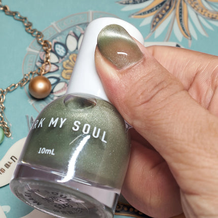 S146 Mint  10ml No  Bake Cat Eye Nail Polish Quick  Drying Long  Lasting Non  Peelable Oily with Fragrance No Need Lamp