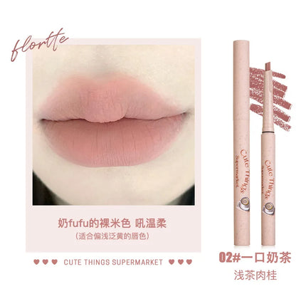 FLORTTE Lip Liner Pencil Matte Lipstick Long Lasting,Smooth Application Mechanical Lip Liners Pencil