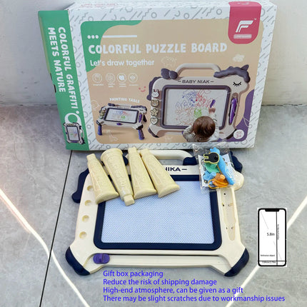 1pc children's color large graffiti board erase magnetic board writing board learning cardboard detachable writer
