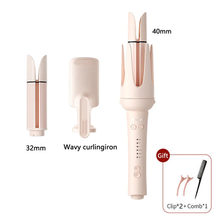 Auto Curling Iron Professional 3 Speed Rotary Hair Curler Ceramic Heated Styling Wand with Negative Ion Hair Care Styling Tools