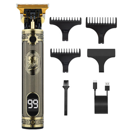 Vintage Hair Clipper Electric Hair Trimmer USB Charging Hair Cutting Machine Portable Shaver Professional Barber Men's Gifs