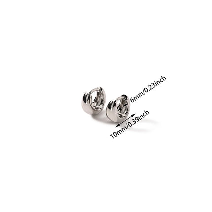 Classic Hoop Earrings for Women Girls Gold Color Chunky Stainless Steel Earrings 2026 Trend New in Minimalist Ear Jewelry aretes