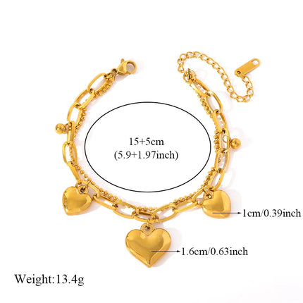 EILIECK 316L Stainless Steel Gold Color Starfish Moon Star Charm Bracelet For Women New Trendy Wrist Chain Jewelry Gift Party