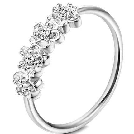 Drperfect 1Pc 20G Nose Rings Hoop for Women Men Surgical Stainless Steel Dangle Nose Ring Cartilage Earring Piercing Jewelry