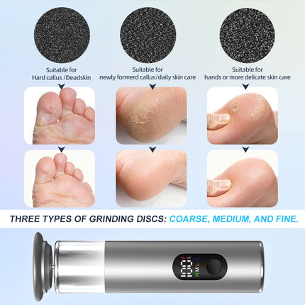High Quality Electric Foot Callus Remover, Auxiliary Lighting, Unisex, with 30pcs Sandpaper Discs, electric Callus Remover Tool