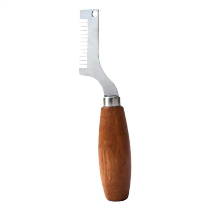 Professional Scallion Slicer Green Onion Cutter With Curved Design Stainless Steel Blades Wooden Handle Kitchen Cooking Tools