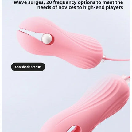 Electric Wearable Nipple Clip Vibrator G-spot Massage Stimulator Erotic Tease Nipple Breast Masturbator  Female Adult Sex Produc