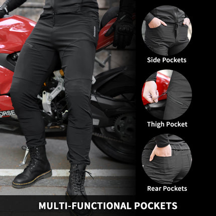 WOSAWE Men Motocross Jacket Motorcycle Pants CE Body Soft Armor Shirts Reflective Anti-fall Moto Racing Protective Gear Clothing
