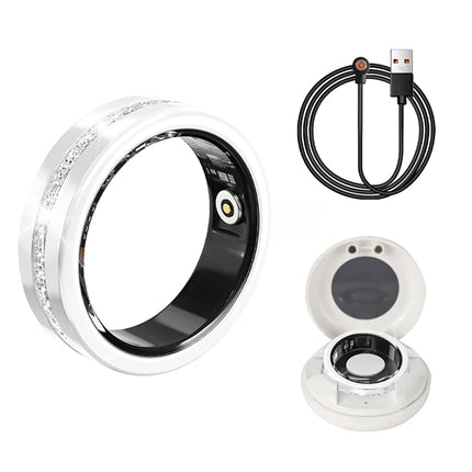 2025 New Smart Ring Lady Heart Rate Sleep Health Monitor Menstrual cycle detection IP68 Waterproof Fashion Sport Rings Women Men