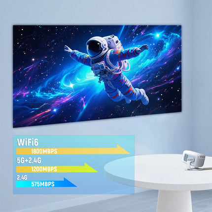 Velec Projector TP300 NTV Android 4K & 1080P Support Auto-Focus WiFi 6 & BT5.2 Portable Outdoor For Home Theater Projector