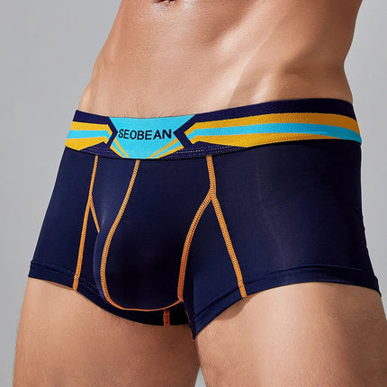 SEOBEAN Men's Sheer Boxer Briefs Nylon Low-Rise Underwear Lightweight Breathable Fashion Stylish Thin See-Through 230215 412114