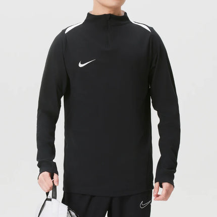 Nike T-Shirt Men's Running Fitness Training Quick-Drying Breathable Half-Zip Stand-Up Collar Long-Sleeved Pullover Ir8420-010