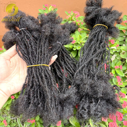 0.2cm Handmade Inter Loc Extension Sisterlocks 100% Human Hair Permanent Micro Locs Extensions Natural Looking Soft Dreadlock