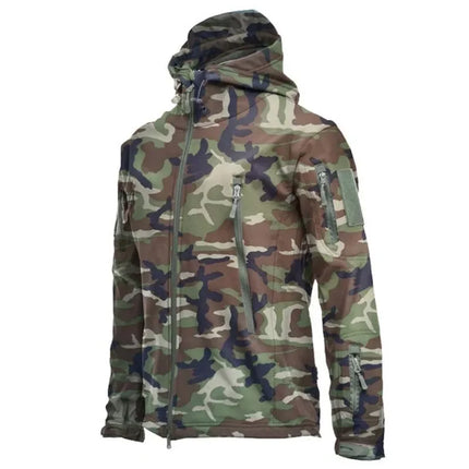 Military Shark Skin Soft Shell Jackets Men Tactical Windproof Waterproof Jacket Men Army Combat Jackets Mens Hooded Bomber Coats