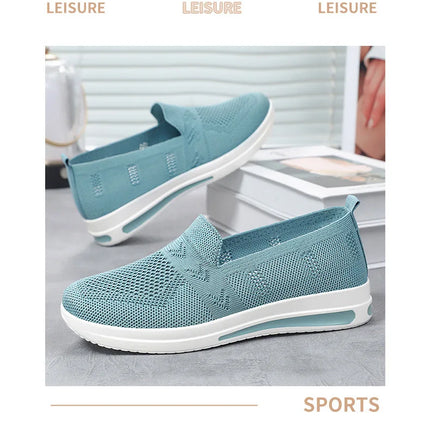 Spring New Women's Sports Shoes, Fashionable, Breathable, Lightweight, Non-slip, Wear-resistant, Casual Sports Shoes, Flat Shoes