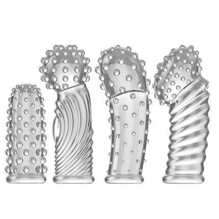 Silicone Finger Sleeve No Vibrators G Spot Orgasm Massage Clitoris Stimulator Masturbators Anal Sex Toys For Woman beginner