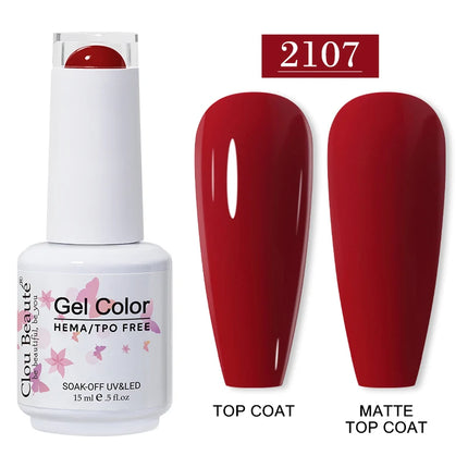 Clou Beaute 15ml HEMA TPO FREE Gel Nail Polish Vernis Semi Permanent UV Nail Art Varnish Lakiery Hybrydowe Manicure Gel Polish