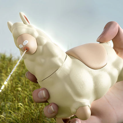 Fun alpaca water gun, press prank, decompression water gun, water fight, household water play toy