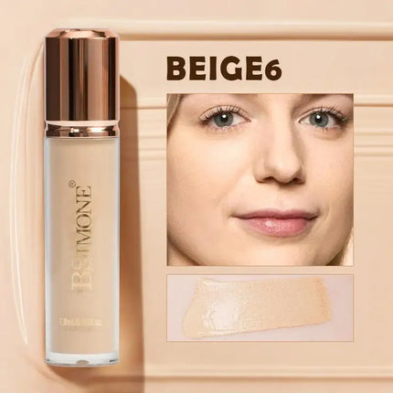 [TE1] BSIMONE Face Liquid Foundation Base Full Coverage Oil-Control Long Wear Smooth Lightweight Natural Cover Waterproof Matte