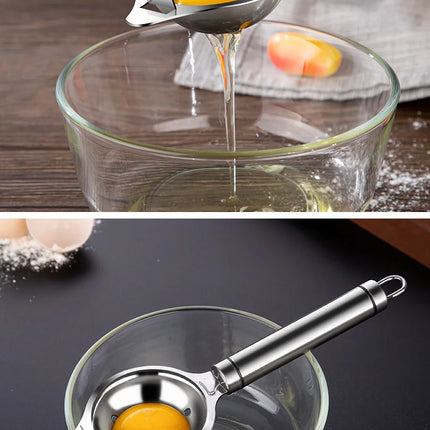 Egg White Separator Stainless Steel Tools Eggs Yolk Filter Gadgets Kitchen Accessories Separating Funnel Spoon Divider Utensils