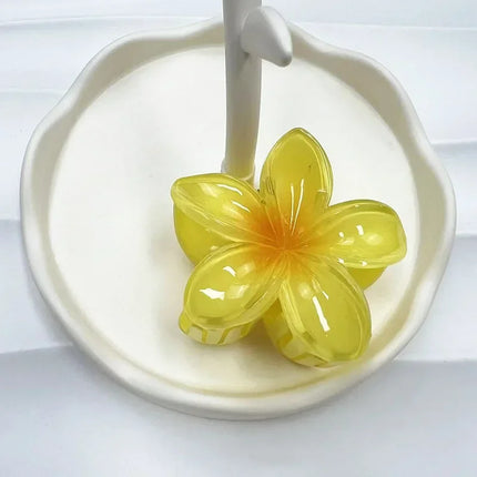 Hawaiian Gradient Hair Clips Flower Hair Claws Big Size Fashion Head Wear Hairpin for Women Girls Crab Barrette Hair Accessories