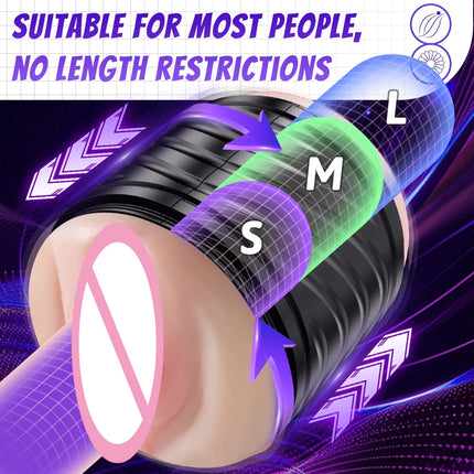 Male Masturbator Automatic Vibration Vagina Blowjob Machine Soft Pussy Penis Pump Masturbation Cup Sex Toys for Men Sex Machine