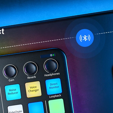 MAONO G1 NEO Gaming Audio Mixer,Streaming 4-Channel Custom Sound Effects RGB with XLR Microphone Interface,for GameVoice,Podcast