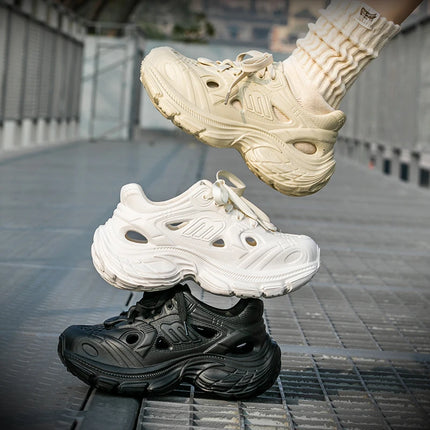 Fashion Breathable Chunky Sneakers Women 2025 Spring Summer New EVA Non Slip Wading Shoes Woman Thick Sole Platform Sports Shoes