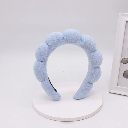 Women Girls Sponge Co Spa Makeup Bubble Terry Cloth Headband Puffy Retro Hair Bands Soft Hairband Headwear