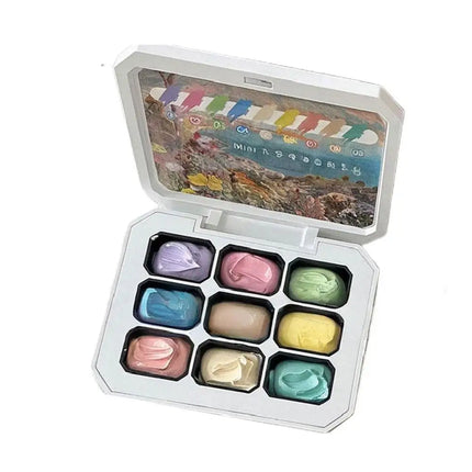 9 Grids Oil Paintting Nail Cream Gel Drawing Gel Paste 3D Texture Oil Gravel Sculpture Varnish Embossing Nail Art Gel