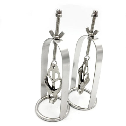 Adjustable Metal Nipple Clips Breasts Massage Bondage Nipple Stimulator Dog Play Clamps Retention Device Bdsm Sex Toys for Women
