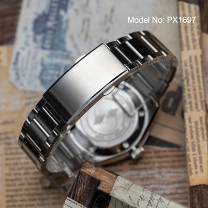 Proxima PX1697 39mm Men Watch White Enamel Dial Bubble Sapphire PT5000 SW200 Automatic Mechanical Vintage Watches 20Bar Luminous