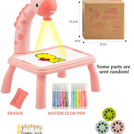 Painting Board Toys for Kids, LED Projector Drawing Art Painting Desk Educarional Learning Drawing for Boys and Girls Gifts