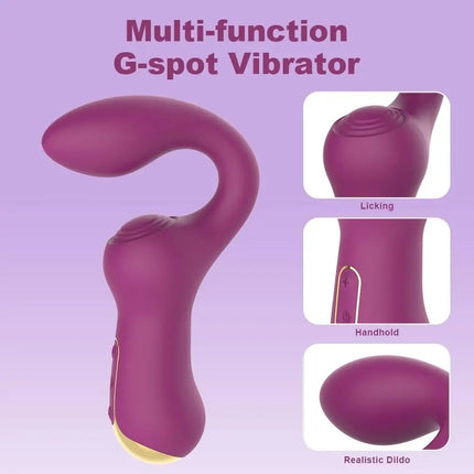Double Clitoris Stimulator G-Spot Vibrator Powerful Tapping Fapping Finger Anal Dildo Vagina Massager Sex Toys for Women Adults