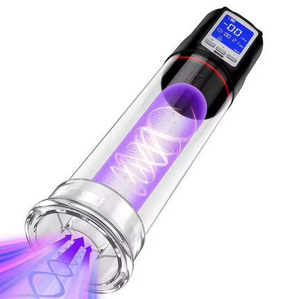 Electric Vacuum Penis Pump Men's Sex Toy Penis Extender 4 Sucking Modes LED Display Rechargeable Cock Training Penis Extension