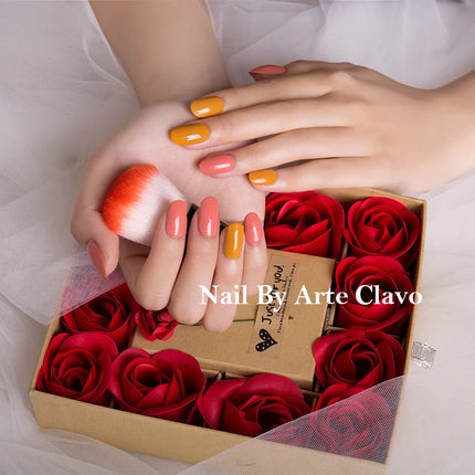 Arte Clavo Red Color Series Nail Polish UV Soak Off Varnish 15ml Manicure Nail Art Long-lasting Hema Tpo Free Gel Nail Polish