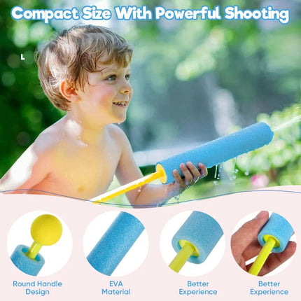 Children's Water Gun Foam Water Gun for Pool Beach Garden Outdoor Water Games for Children 3+ Years Pool Toys Summer