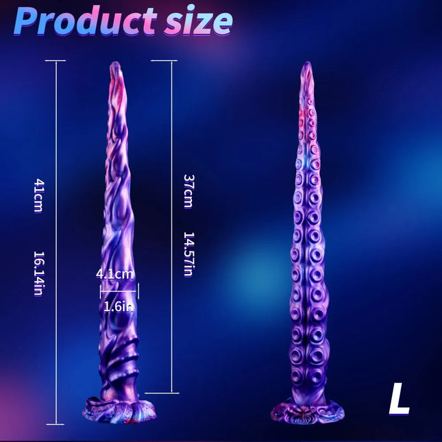 Octopus Tentacle Anal Plug Realistic Suction Cup Dildo Purple Pink Gradient Adult Toy for Men Women Couples Fantasy Sex Toy