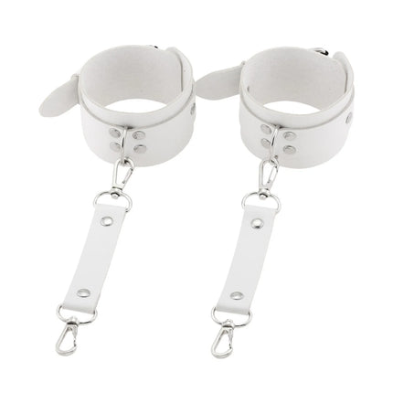 Bondage Wrist Restraints – Fetish Gear, Adjustable PU Leather Handcuffs for Role Play, Couples Adult Toy  HF-0002