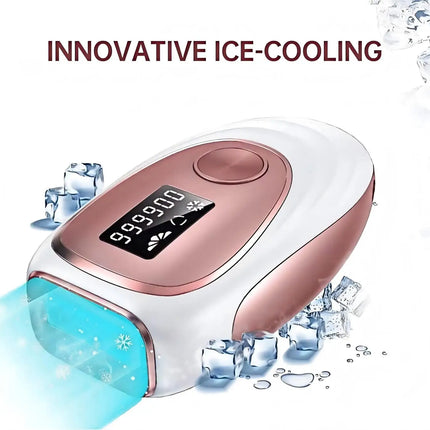 IPL Hair Removal Device 999990 Flashes Ice Cooling Painless Hair Remover 5 Energy Levels Laser Hair Removal for Face Whole Body