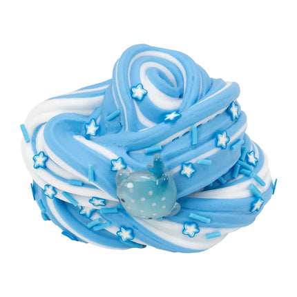 1.76oz Frog Whale Theme Charms DIY Butter Slime Kit - Bicolor Fluffy Super Stretchy Slime Putty for Kids, Ideal Christmas Gift