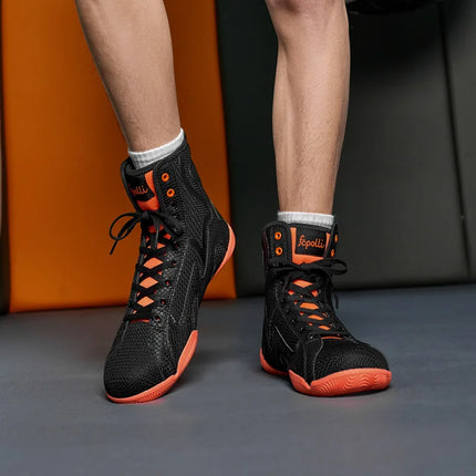 Lexsan Training Wrestling Shoes Men female Fitness Boxing Shoes Mesh Breathable Boxing Shoes Men High Quality Wrestling Shoes