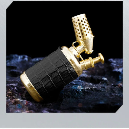 JOBON Multi-function Strong Gun Lighter Windproof Blue Flame One-touch Lock Fire Retro Appearance Design Cigar Lighter