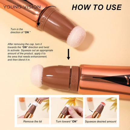 6-colour cushion cotton blush, skin-friendly highlighter that is not irritating, blends naturally without clumping.