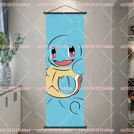 Pokémon Anime Theme Poster Scroll Painting Eevee Squirtle Charmander Pikachu Bulbasaur Photography Background Wall Friend Gift