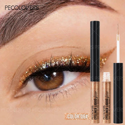 1PC Shimmer Eyeliner, Smudge-Proof ,Metallic Glitter Finish,Enhance The Allure of The Eyes,Perfect for Festive &Date Night Looks